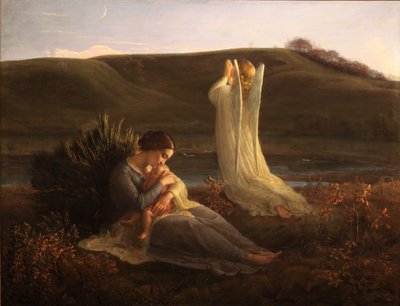 魂の詩-天使と母 作： Louis Janmot